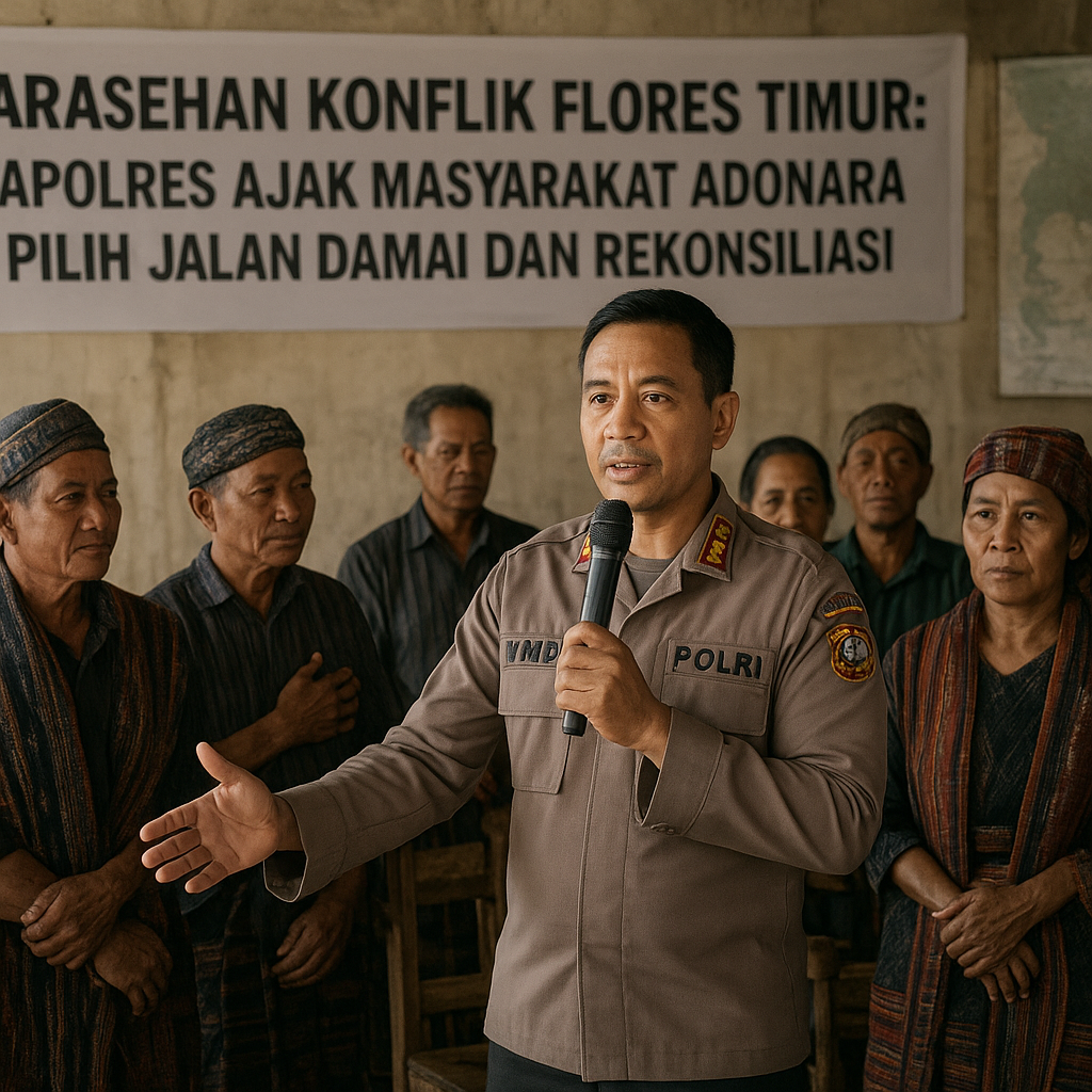 Sarasehan Konflik Flores Timur: Kapolres Ajak Masyarakat Adonara Pilih Jalan Damai dan Rekonsiliasi