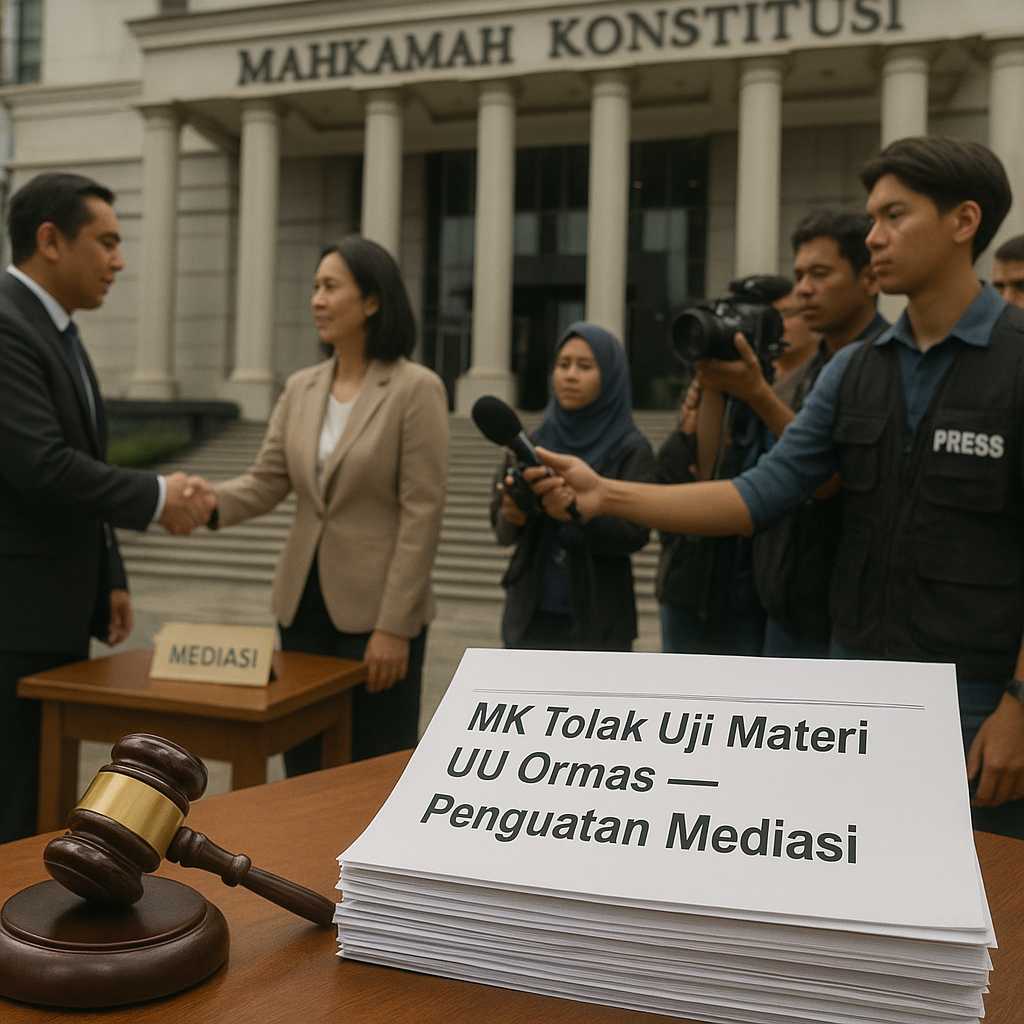 Mahkamah Konstitusi Tolak Uji Materi UU Ormas, Sarankan Penguatan Mediasi sebagai Alternatif Pembubaran