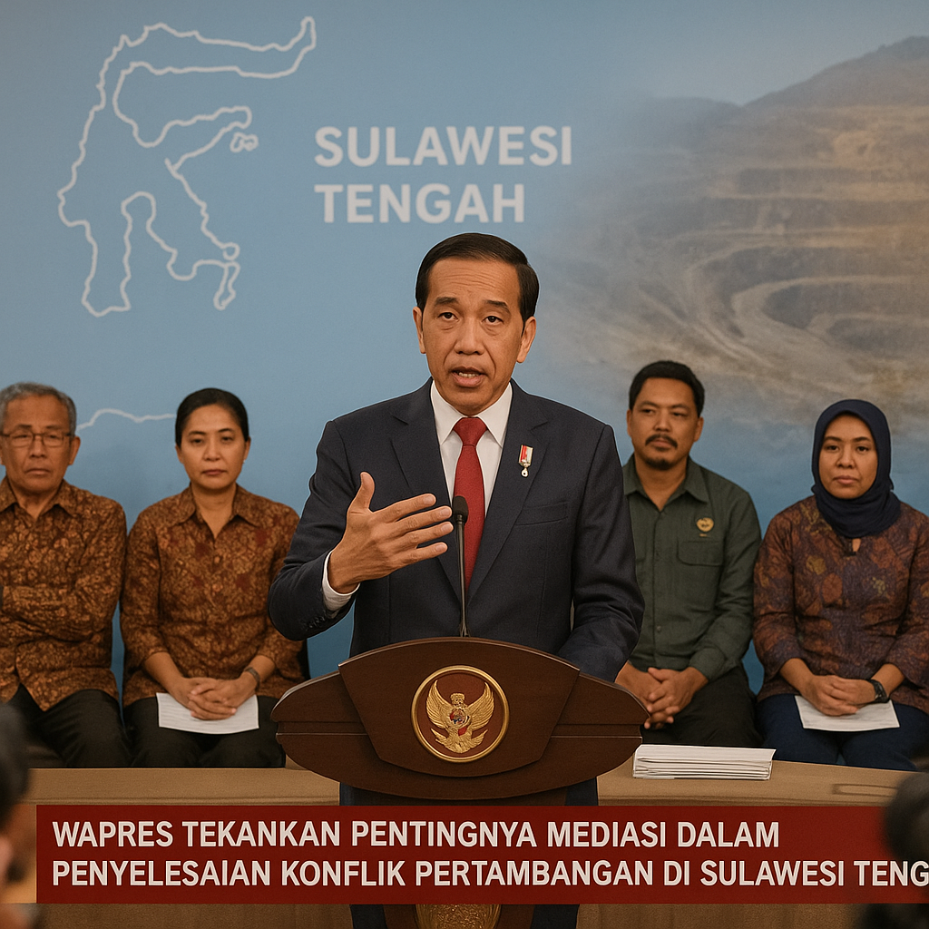Wapres Tekankan Pentingnya Mediasi dalam Penyelesaian Konflik Pertambangan di Sulawesi Tengah