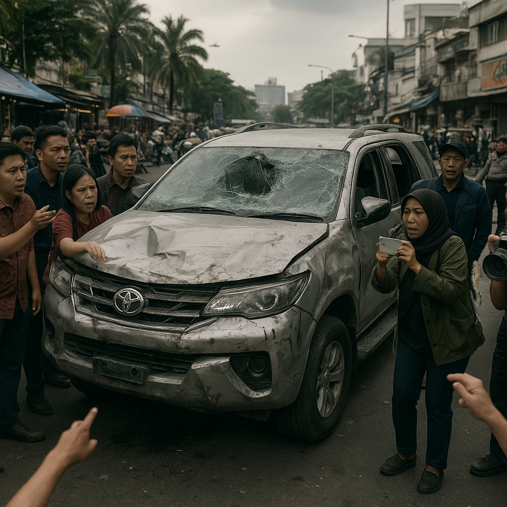 Awal Mula Fortuner Hancur Diamuk Warga di Tanah Abang Jakpus