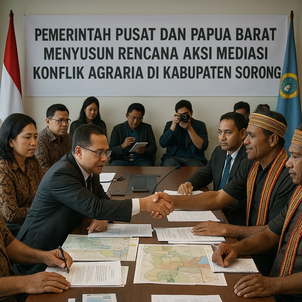 Pemerintah Pusat dan Papua Barat Menyusun Rencana Aksi Mediasi Konflik Agraria di Kabupaten Sorong