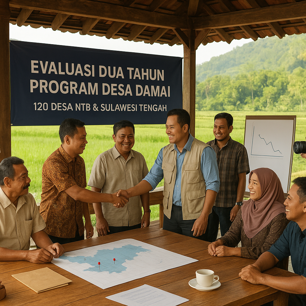 Evaluasi Dua Tahun Program Desa Damai: Penurunan Konflik Sosial di 120 Desa Rawan NTB dan Sulawesi Tengah
