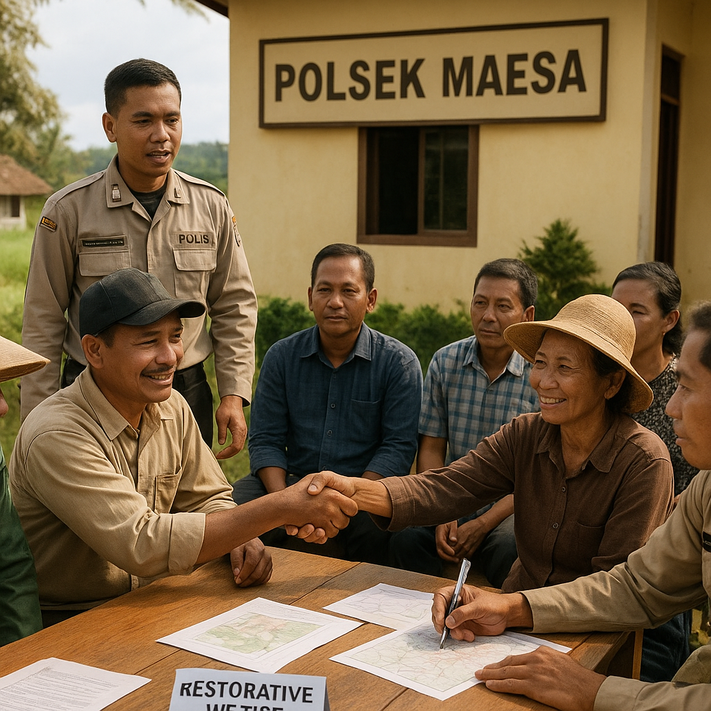 Redam Konflik Agraria, Polsek Maesa Kedepankan Restorative Justice dalam Sengketa Lahan di Wangurer Barat