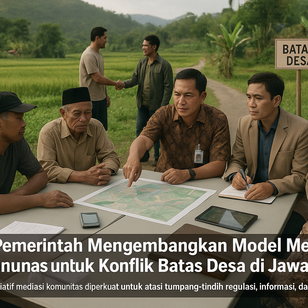 Pemerintah Mengembangkan Model Mediasi Komunitas untuk Konflik Batas Desa di Jawa Barat
