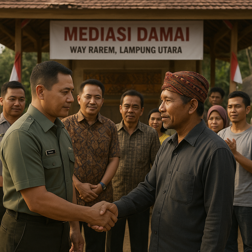 Dipicu Knalpot Bising, Bentrok Oknum TNI vs Warga di Way Rarem Berakhir Damai