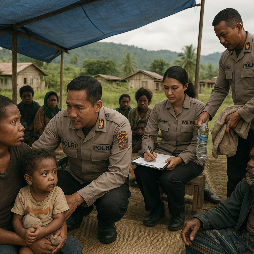 Tim 'trauma healing' Polres Boven dampingi pengungsi terdampak KKB
