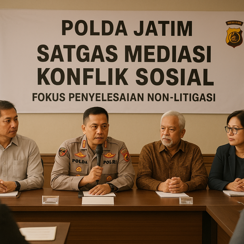Polda Jatim Bentuk Satgas Mediasi Konflik Sosial, Fokus pada Penyelesaian Non-Litigasi