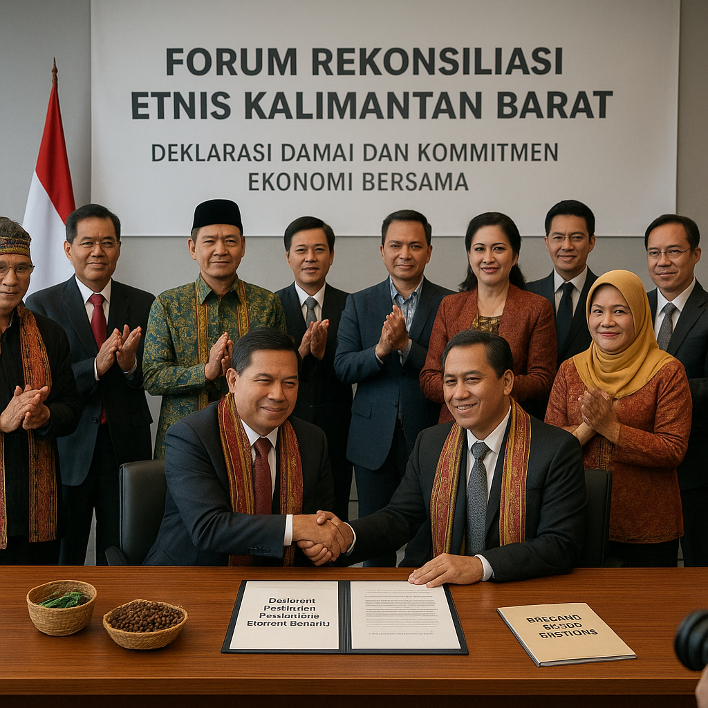 Forum Rekonsiliasi Etnis di Kalimantan Barat Hasilkan Deklarasi Damai dan Komitmen Ekonomi Bersama