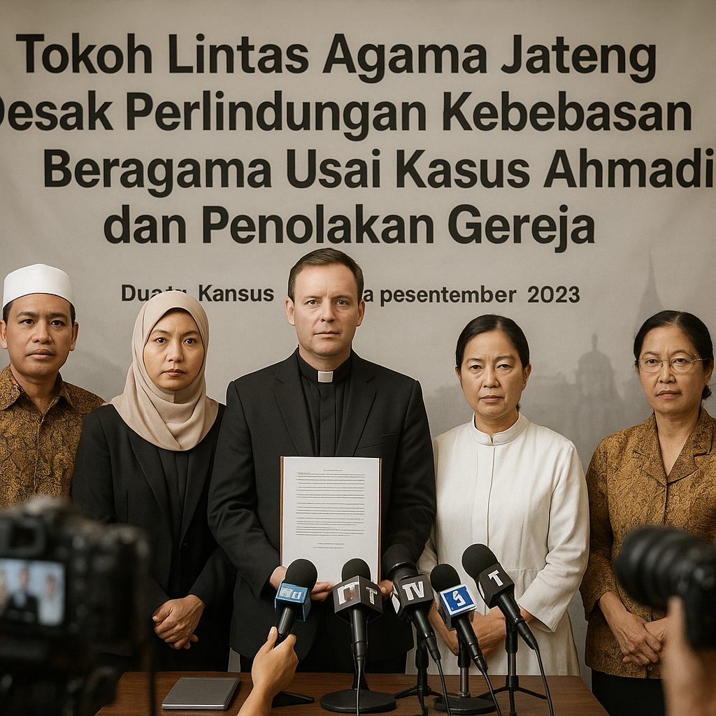 Tokoh Lintas Agama Jateng Desak Perlindungan Kebebasan Beragama Usai Kasus Ahmadiyah dan Penolakan Gereja
