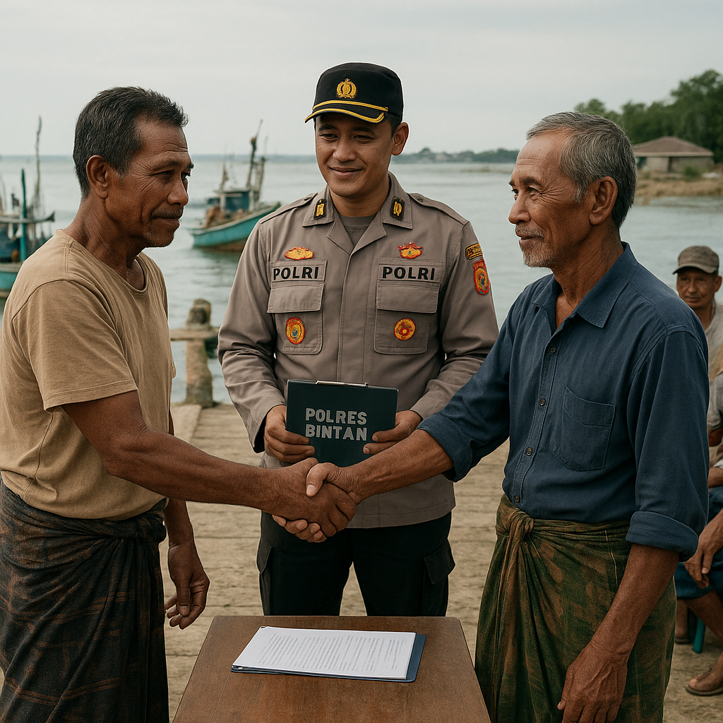 Polres Bintan Mediasi Konflik Nelayan Mantang dan Berakit, Berakhir Damai
