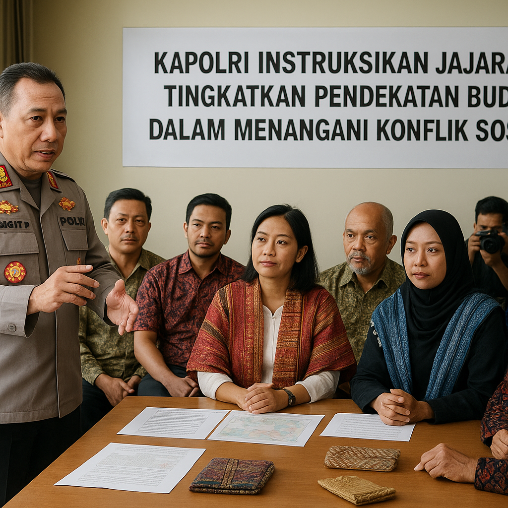 Kapolri Instruksikan Jajaran Tingkatkan Pendekatan Budaya dalam Menangani Konflik Sosial