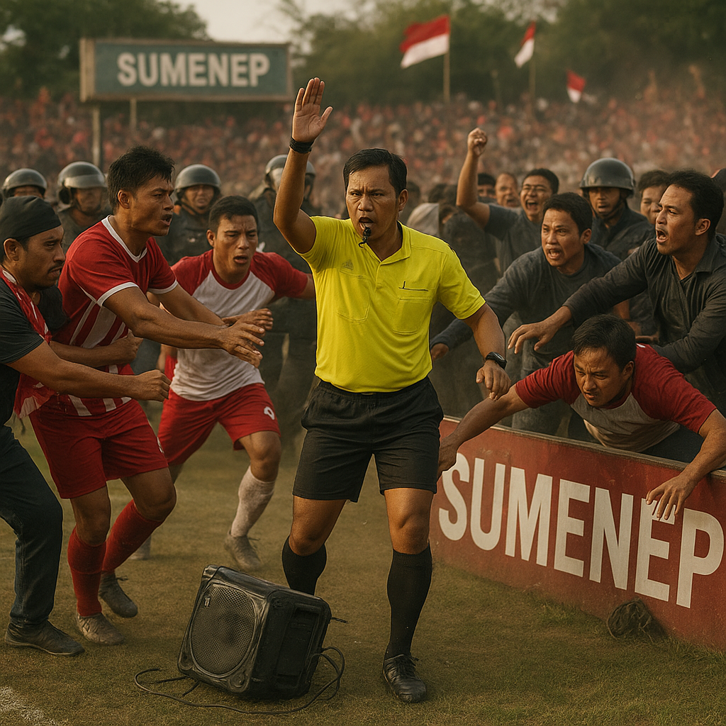 Bentrok Pemain hingga Suporter Bola di Sumenep Viral, Diduga Dipicu Keputusan Wasit