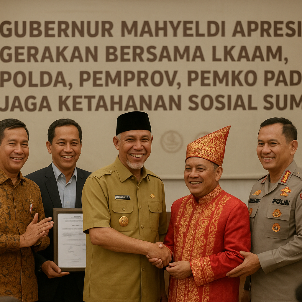 Gubernur Mahyeldi Apresiasi Gerakan Bersama LKAAM, Polda, Pemprov, dan Pemko Padang Jaga Ketahanan Sosial Sumbar