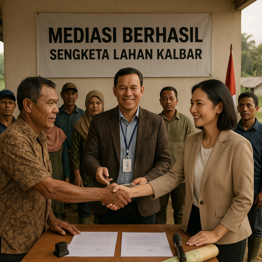 Mediasi Berhasil Atasi Sengketa Lahan Antar Warga dan Perusahaan di Kalimantan Barat