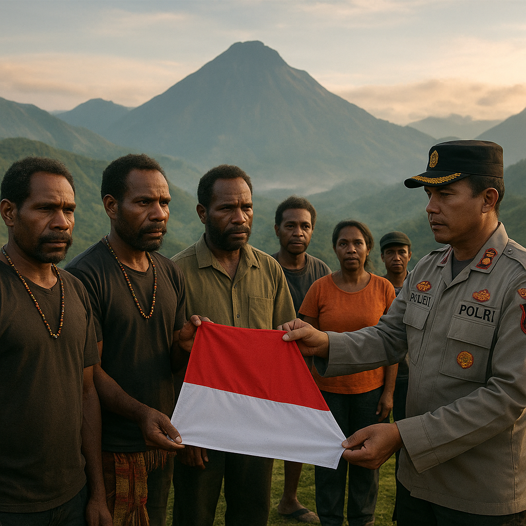 Lima Anggota OPM di Puncak Jaya Papua Kembali Mengakui NKRI