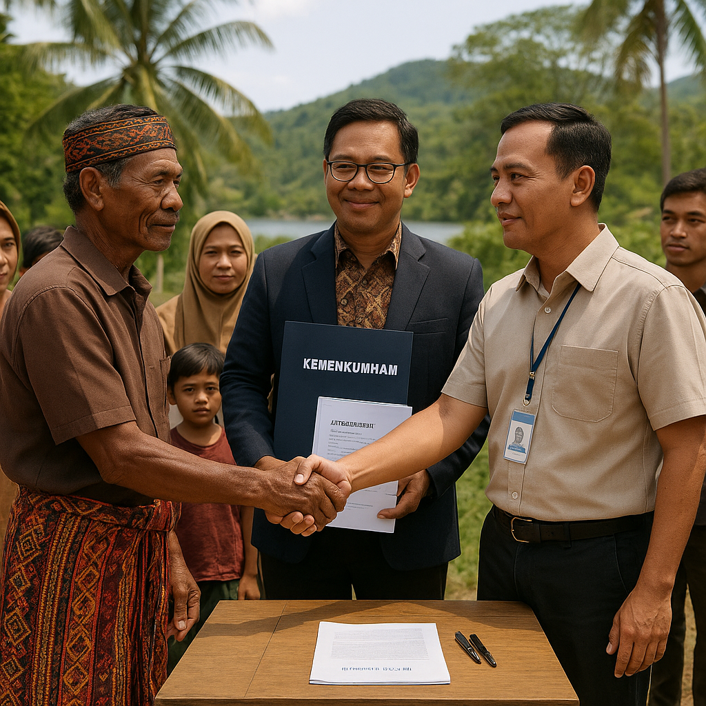 Konflik Lahan Warga-Adat vs Perusahaan di Halmahera Barat Berakhir Damai Setelah Mediasi Kemenkumham
