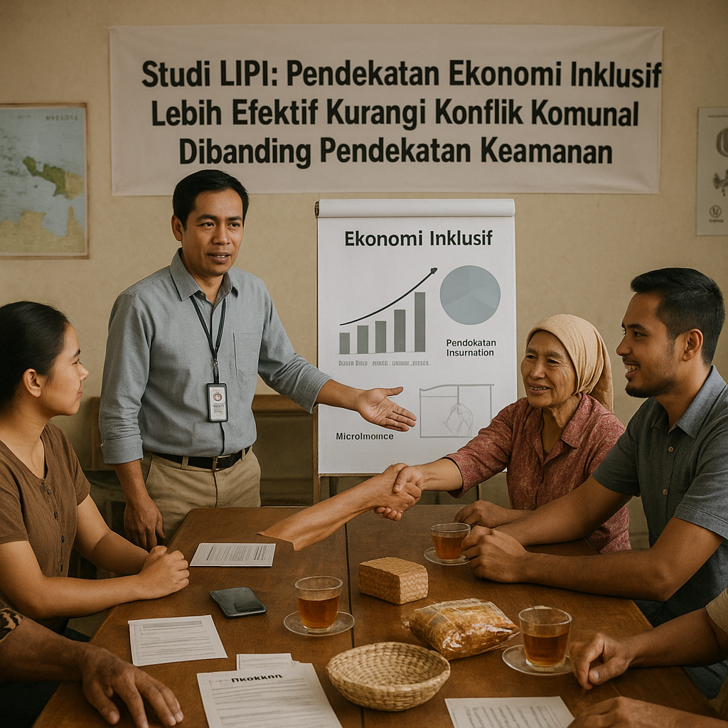 Studi LIPI: Pendekatan Ekonomi Inklusif Lebih Efektif Kurangi Konflik Komunal Dibanding Pendekatan Keamanan