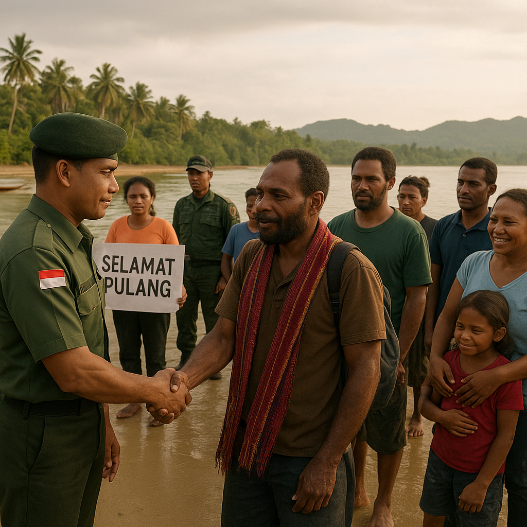 Kemenangan Diplomasi Hati: 37 Mantan Pejuang OPM Pulang Damai Berkat Pendekatan Humanis TNI