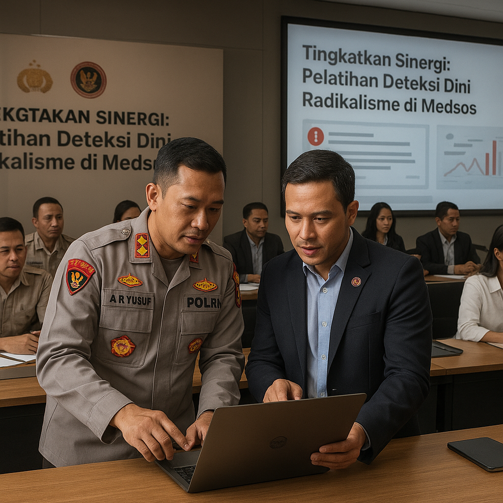 Tingkatkan Sinergi, Polri dan BNPT Gelar Pelatihan Bersama Deteksi Dini Radikalisme di Medsos