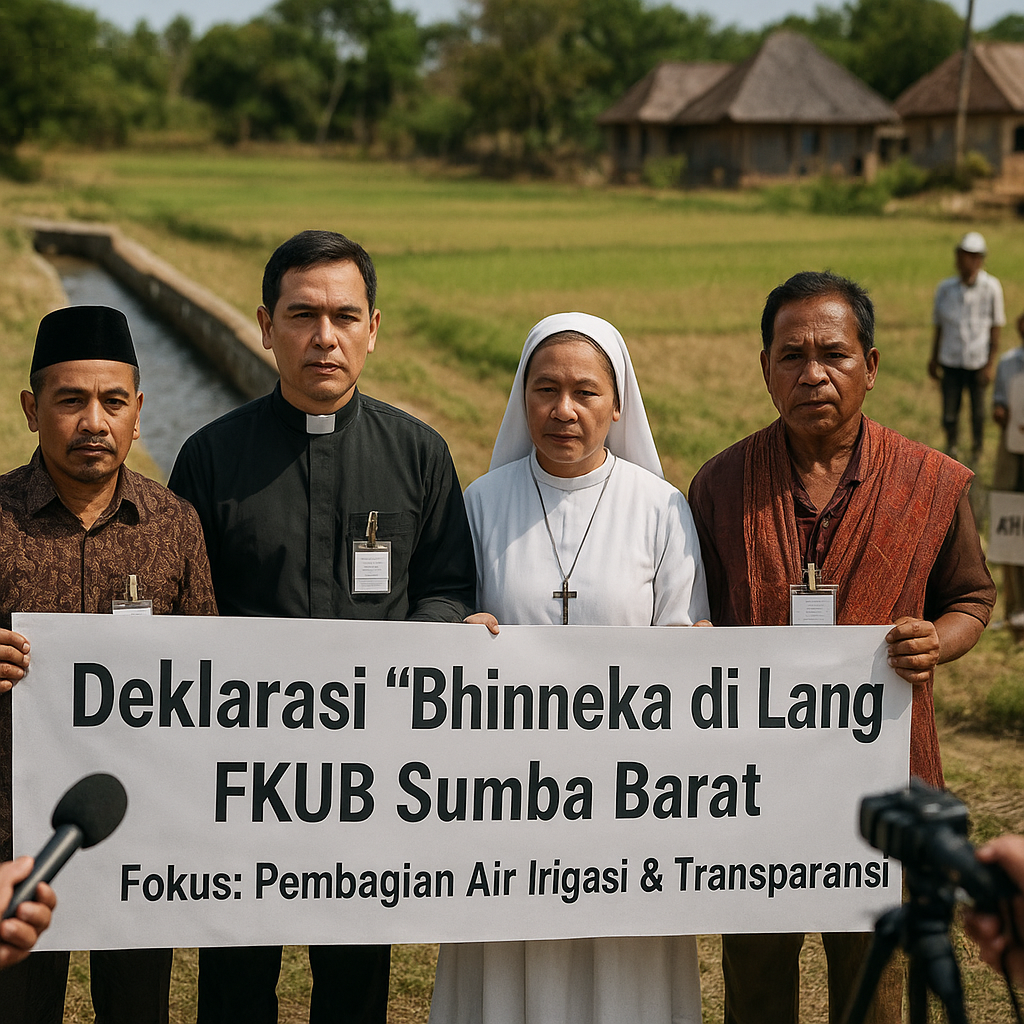 Forum Lintas Agama Sumba Barat Deklarasi 'Bhinneka di Ladang', Fokus pada Pembagian Air Irigasi