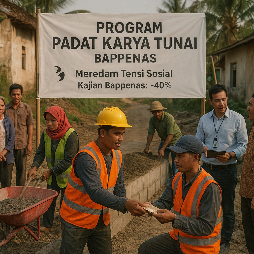 Kajian Bappenas: Program Padat Karya Tunai Kurangi Tensi Sosial di Daerah Rawan Konflik 40%