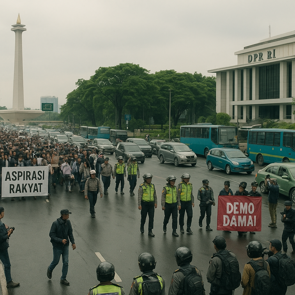 Dua Demo Digelar di Jakarta Hari Ini, Waspadai Kemacetan di Monas dan DPR