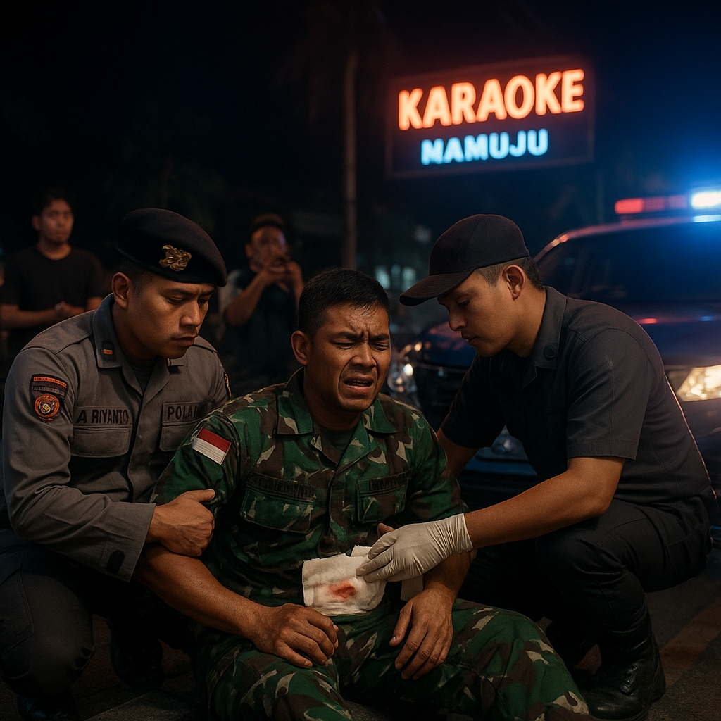 Anggota TNI Ditikam saat Lerai Perkelahian di Karaoke Mamuju