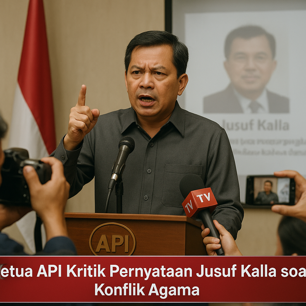 Ketua API Kritik Pernyataan Jusuf Kalla soal Konflik Agama