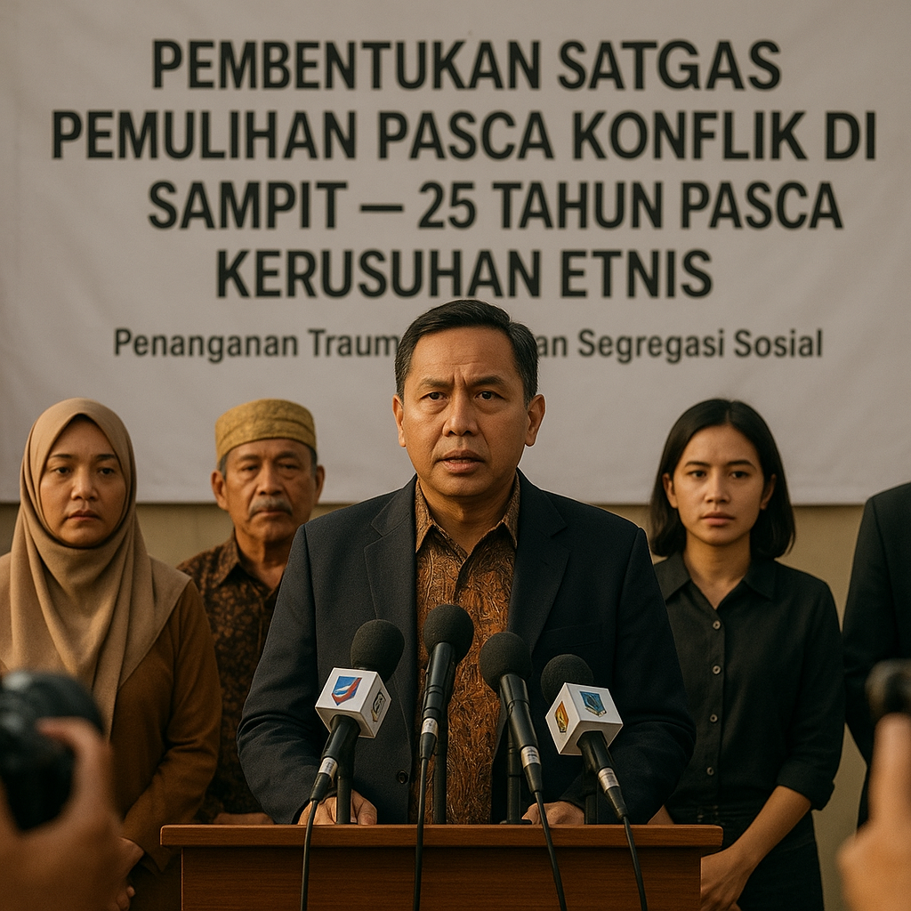 Pembentukan Satgas Pemulihan Pasca Konflik di Sampit, 25 Tahun Pasca Kerusuhan Etnis