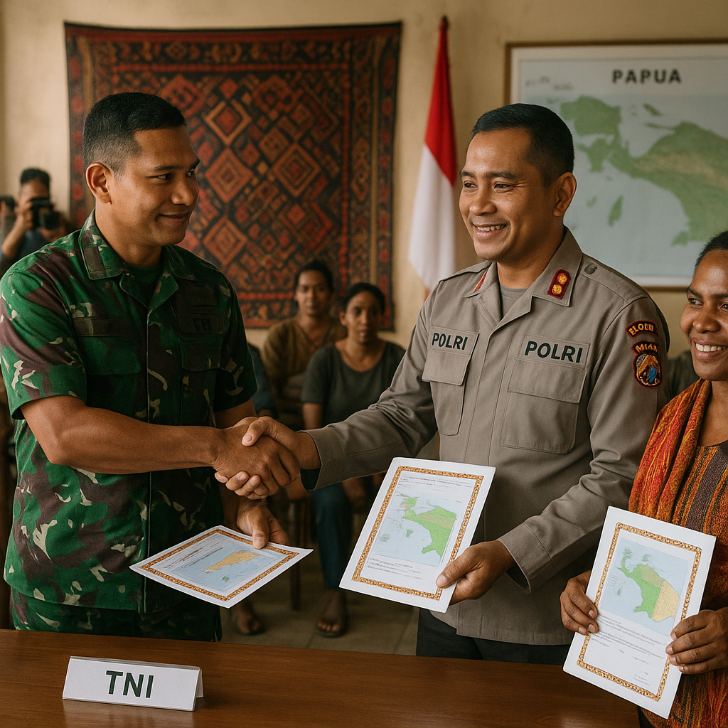 Peningkatan Kerjasama TNI-Polri dan Civil Society dalam Stabilisasi Daerah Pasca Konflik Papua