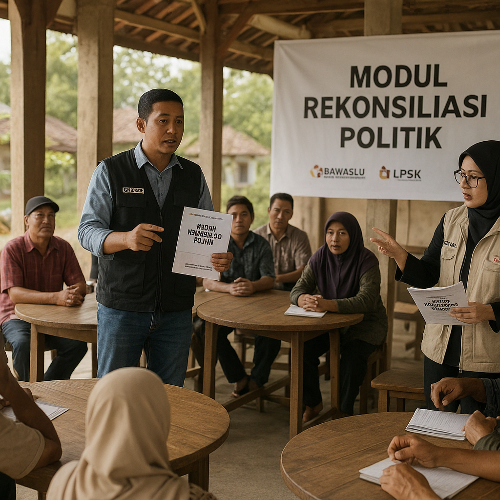 Pascakonflik Pemilu 2024, Bawaslu dan LPSK Kembangkan Modul Rekonsiliasi Politik di Tingkat Desa