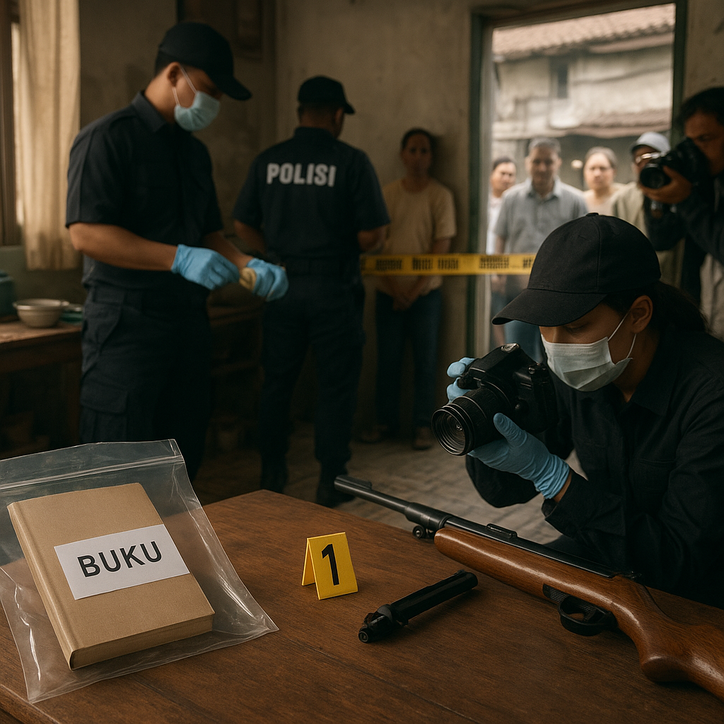 Geledah Kontrakan Pelaku Ledakan di Tasikmalaya, Polisi Sita Buku Jihad dan Senapan Angin