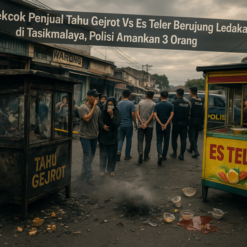 Cekcok Penjual Tahu Gejrot Vs Es Teler Berujung Ledakan di Tasikmalaya, Polisi Amankan 3 Orang