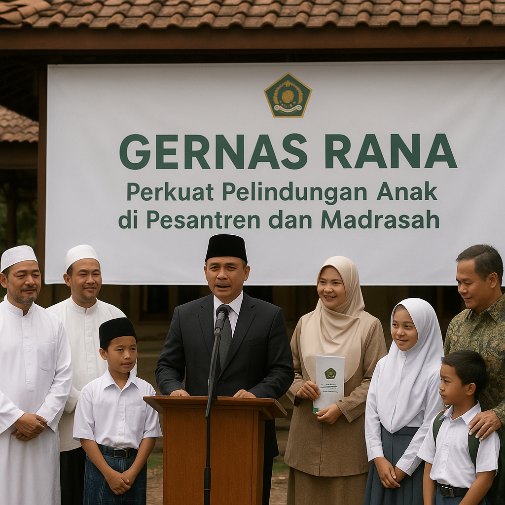 Menag Luncurkan Gernas RANA, Perkuat Pelindungan Anak di Pesantren dan Madrasah