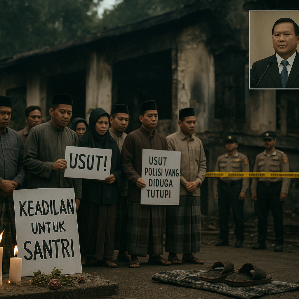 Prabowo Diminta Turun Tangan Usut Polisi yang Diduga Tutupi Kasus Pembakaran Santri di Lombok