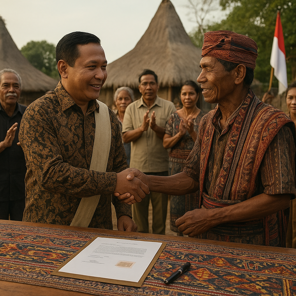 Penyelesaian Sengketa Adat di Sumba Ditengahi Bupati, Hasilkan Perjanjian Damai Bermeterai