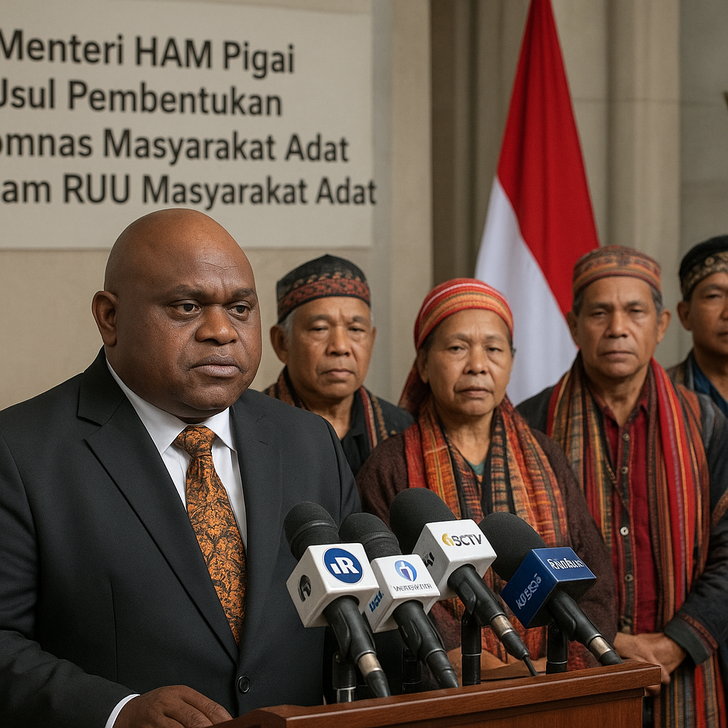 Menteri HAM Pigai Usul Pembentukan Komnas Masyarakat Adat dalam RUU Masyarakat Adat
