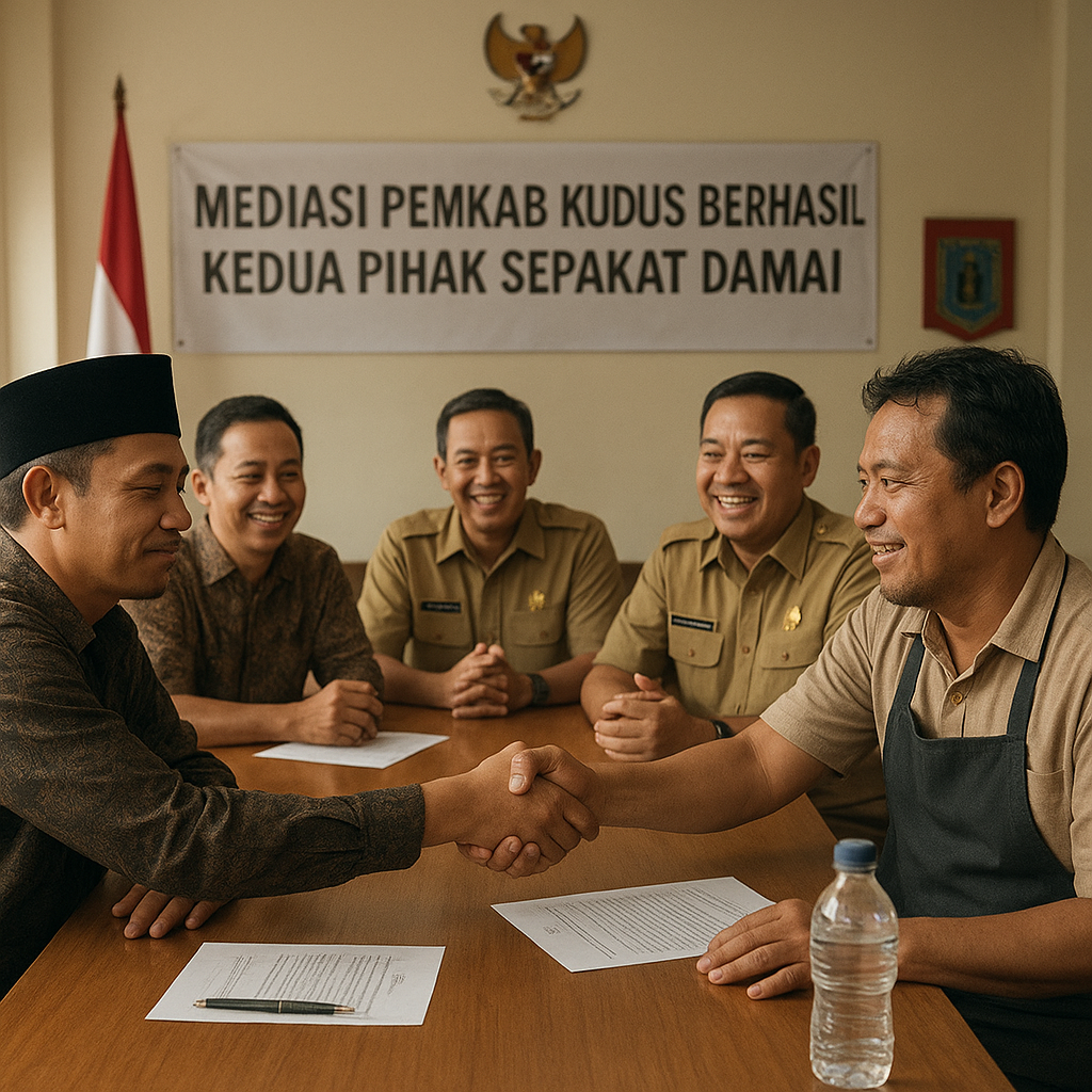 Mediasi Pemkab Kudus Berhasil Redam Sengketa Warung Madura, Kedua Pihak Sepakat Damai