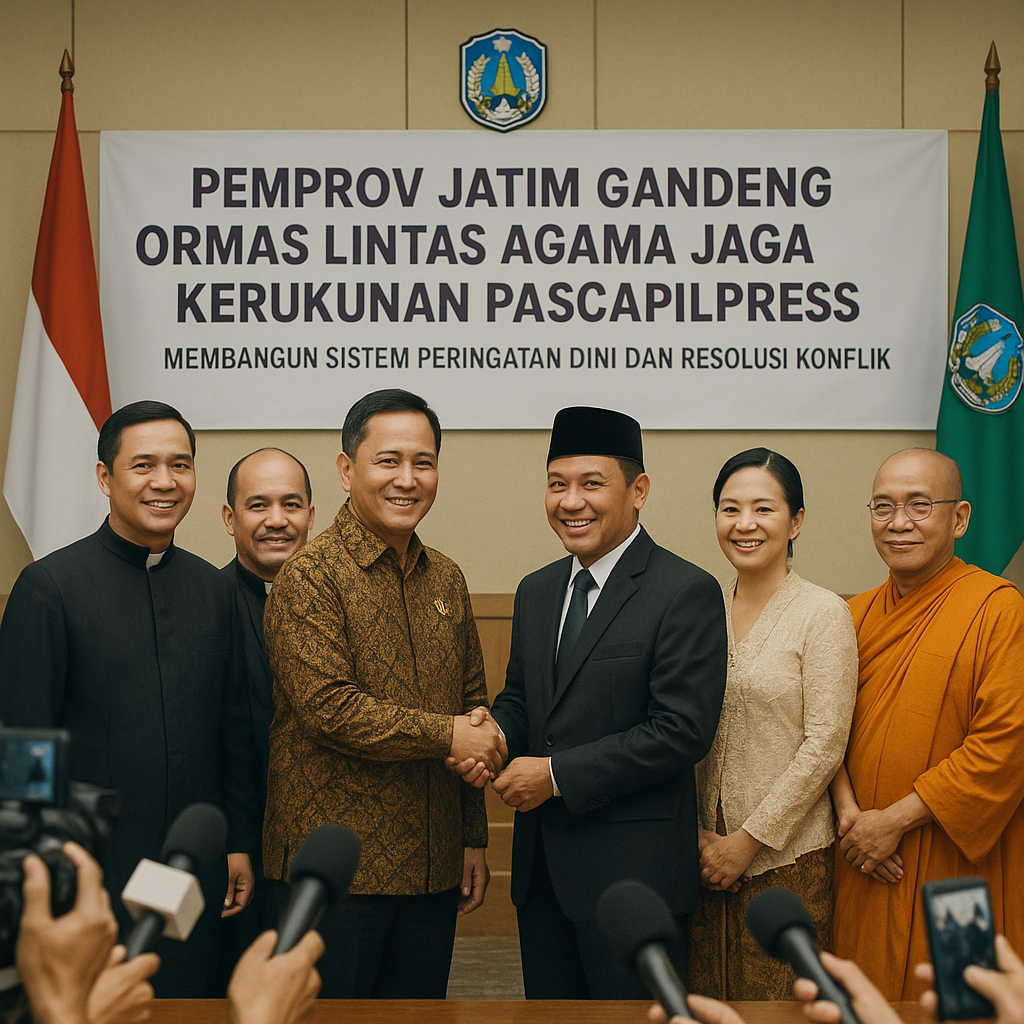 Pemprov Jatim Gandeng Ormas Lintas Agama Jaga Kerukunan Pascapilpres