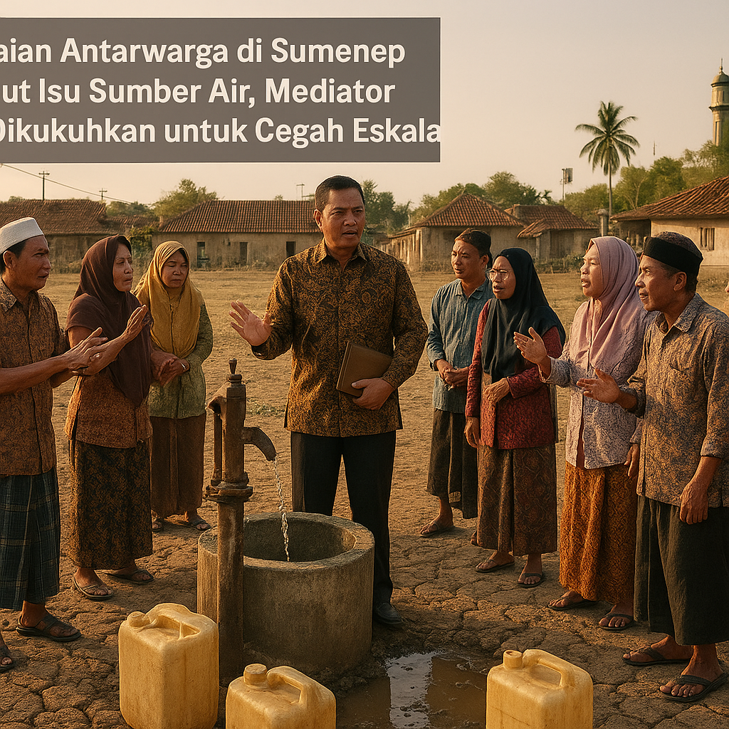 Pertikaian Antarwarga di Sumenep Tersulut Isu Sumber Air, Mediator Desa Dikukuhkan untuk Cegah Eskalasi