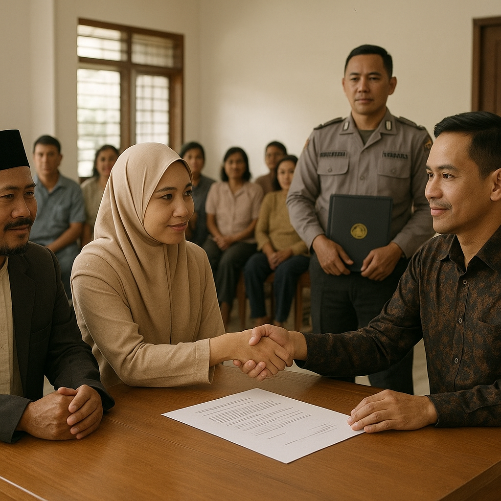 Polri Kawal Mediasi Kawin Selarian Beda Agama, Kesepakatan Damai Tercapai, Kedua Mempelai Sepakat Menikah