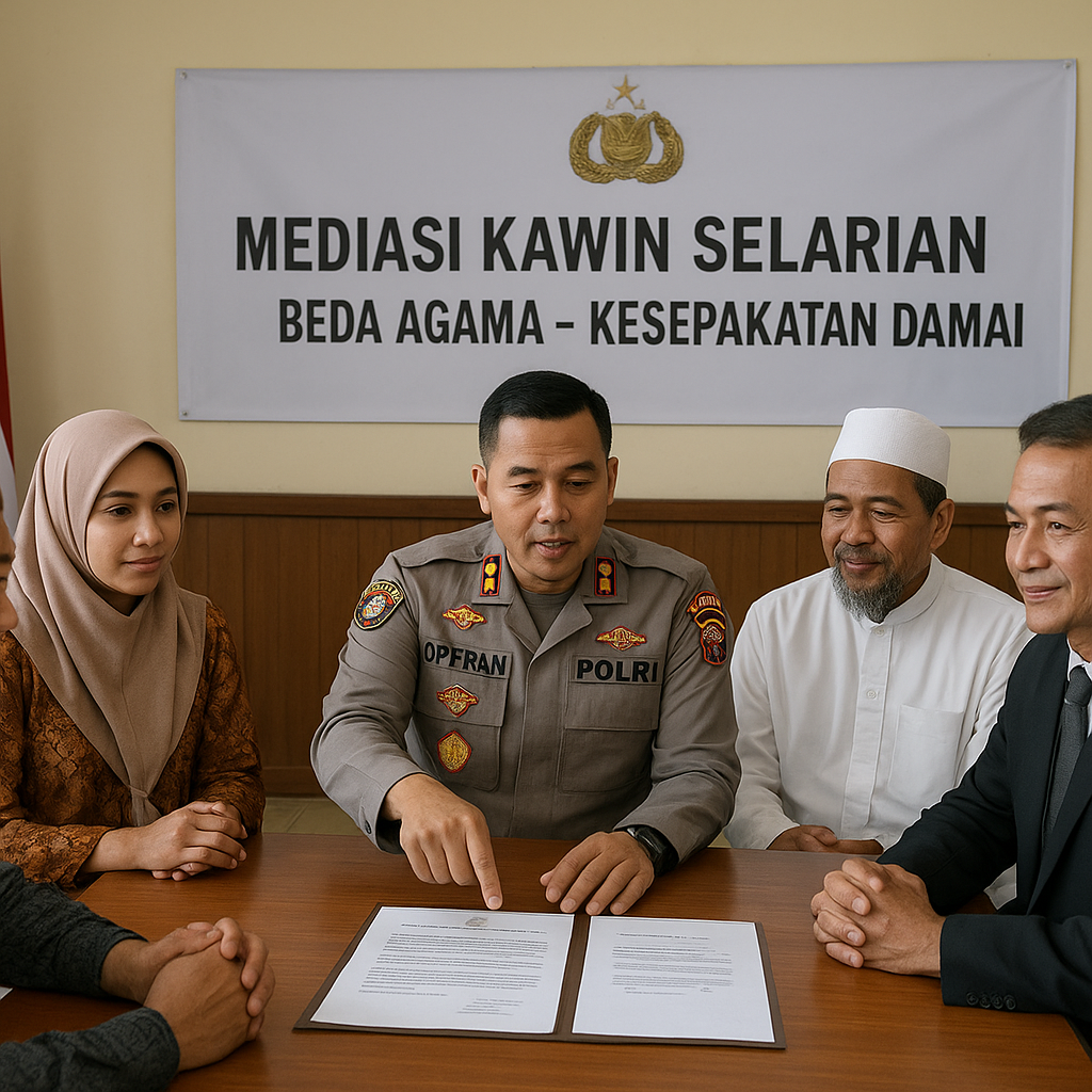 Polri Kawal Mediasi Kawin Selarian Beda Agama, Kesepakatan Damai Tercapai