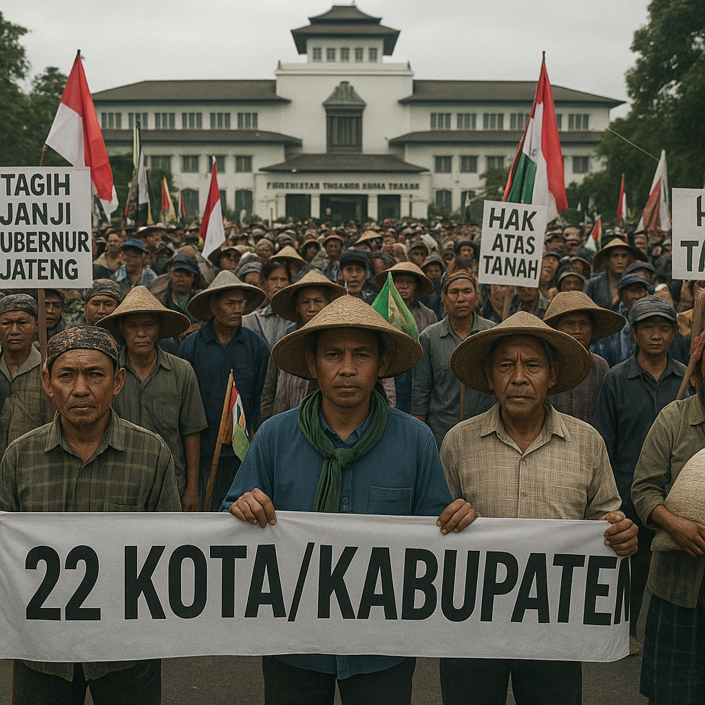Warga dari 22 Kota/Kabupaten Demo, Tagih Janji Gubernur Jateng