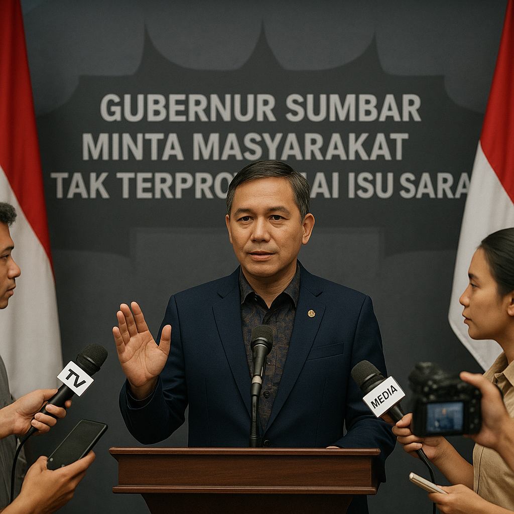 Gubernur Sumbar Minta Masyarakat Tak Terprovokasi Isu SARA Pascapenetapan Pj Gubernur