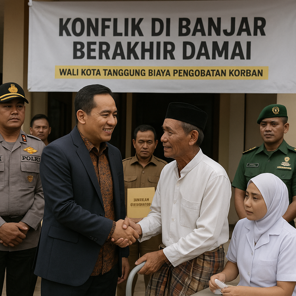 Konflik di Banjar Berakhir Damai, Wali Kota Tanggung Biaya Pengobatan Korban