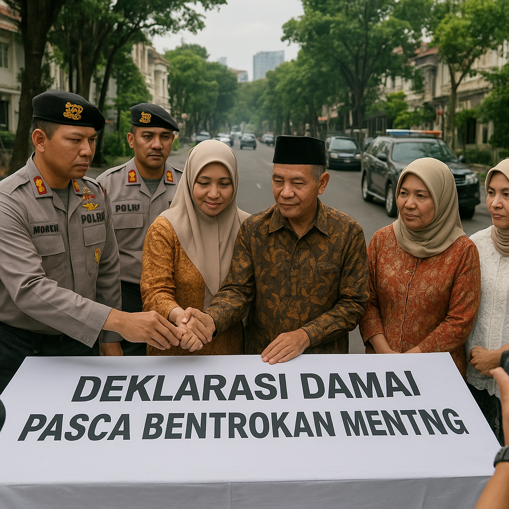 Aparat Dan Warga Sepakat Jaga Kondusivitas Pasca Bentrokan Menteng