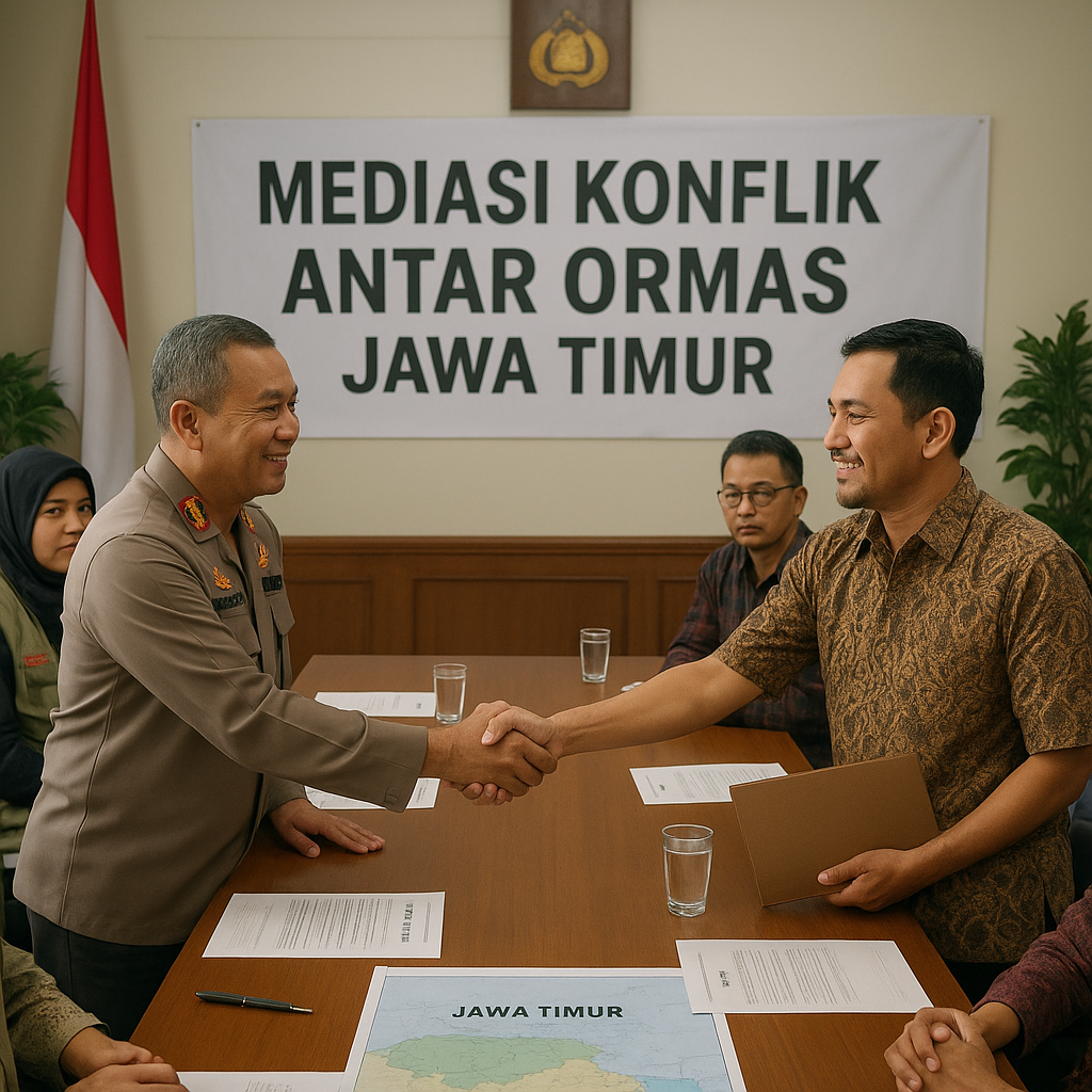 Mediasi Konflik Antar Ormas di Jawa Timur: Peran Polri dan Civil Society dalam Membangun Protokol Damai