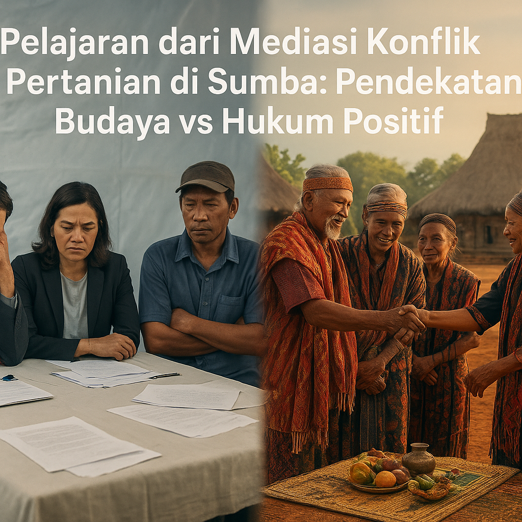 Pelajaran dari Mediasi Konflik Pertanian di Sumba: Pendekatan Budaya vs Hukum Positif