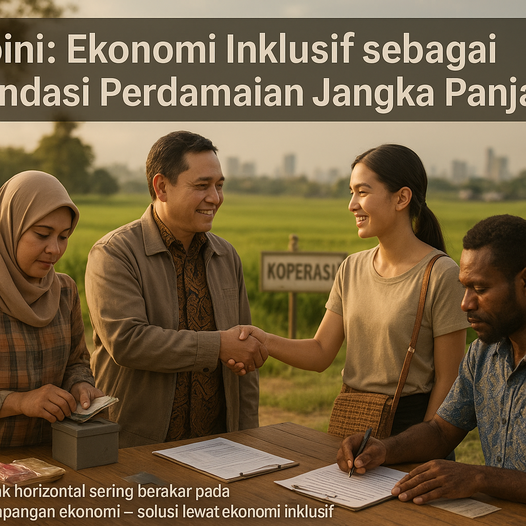 [Simulasi] Opini: Ekonomi Inklusif sebagai Pondasi Perdamaian Jangka Panjang