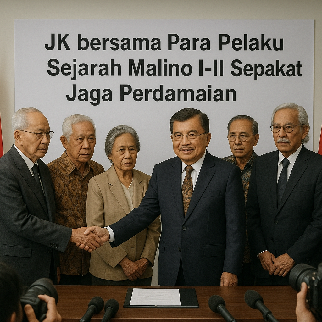 JK bersama Para Pelaku Sejarah Malino I-II Sepakat Jaga Perdamaian